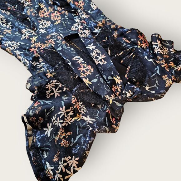 Sachin & Babi Tutu Garden Black Ruffle Silk Mini Dress - Picture 7 of 14